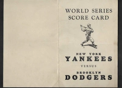 Original Brooklyn Dodgers vs. New York Yankees WS Scorecard(scored)-Oct 9, 1949 - Image 1 of 3