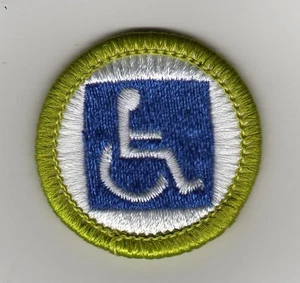 Disability Awareness Merit Badge Type H Plastic Back (1993-2002) Mint - Picture 1 of 1