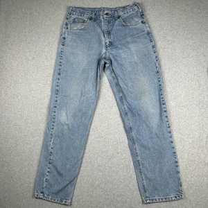 Carhartt Jeans Mens 34X32 Light Blue Wash Straight Leg Workwear Outdoors - Picture 1 of 22