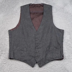 Allen Edmonds Vest Mens Large 42 Regular Gray Waistcoat Made in USA - Picture 1 of 11