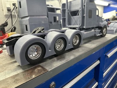 rc tamiya 1/14 triple axle fenders Kenworth T800 W900  Peterbilt King Hauler 379 - Image 1 of 4