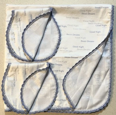 Handmade Winnie the Pooh Receiving Blanket & 2 Burp Cloths Set Vintage Fabric - Image 1 of 4