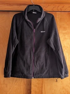 Giacca donna Columbia nera in pile con zip 2X con tasche con zip - Foto 1 di 6