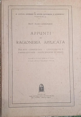 Aldo Amaduzzi - Appunti di ragioneria applicata - CEDAM - 1932 - Immagine 1 di 4