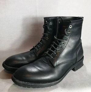 Paul Smith Red Ear Black Leather Boots UK 8 EU 42 Made in Italy Lace Up - Picture 1 of 8