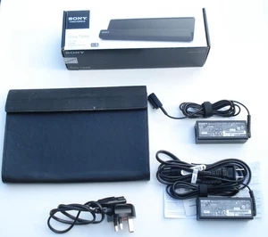 Sony Tablet Black - SGPT112US/S - incl Sony Wallet, Cradle, 2 x Power Supply - Picture 1 of 12