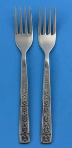 Imperial Stainless 2 Salad Forks Flowers Fleur De Lis New Small Fork Set - Picture 1 of 9