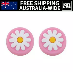 Pink Flower Joy-Con & Nintendo Switch Lite Thumb Grips/Caps Analog Controller - Picture 1 of 2