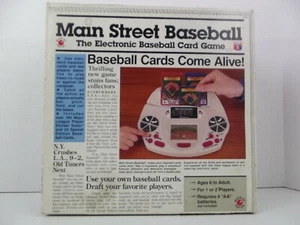 Vintage 1989 Main Street MLB Baseball Electronic Card Game in Box Tested Works - Picture 1 of 12