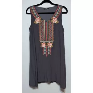 Boho besticktes Kleid Gr. S Azteken Festival Tribal Gypsy Folk Resortwear künstlerisch - Bild 1 von 6