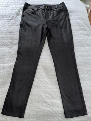 Nwot NYDJ Size 10  legging brown/ Black Faux Leather pebble finish - Image 1 of 4