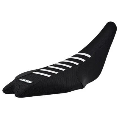 2009 - 2020 Yamaha YFZ 450R Seat Cover All Black / White Ribs  GRIPPER QUAD #201 - Image 1 of 4