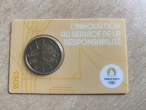 +++2 Euro+++Gedenkmünze+++Frankreich 2023+++Olympia in Paris+++Coincard+++unz.++ - Bild 1 von 2