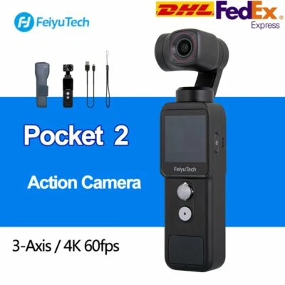 Feiyu Pocket 2 Handheld 3-Axis Gimbal Stabilizer 4K Camera 130° Wide-Angle Lens - Image 1 of 4