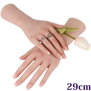 Female Silicone Hand Model Mannequin Hand For Art Jewelry Display Nail Practice - Picture 1 of 12