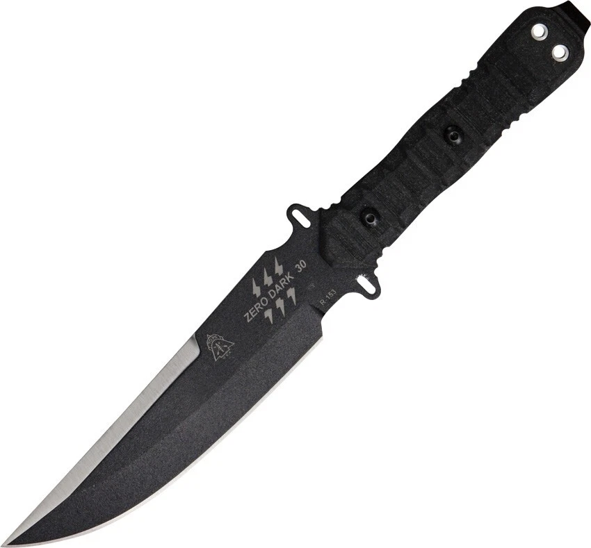 TOPS Zero Dark 30 6.5" 1095HC Black Rocky Mountain Micarta Fixed Knife ZERO30 - Image 1 of 1