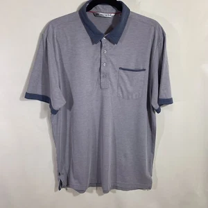 Polo de golf Travis Mathew manga corta para hombre talla XL gris azul mezcla de algodón Pima - Imagen 1 de 10