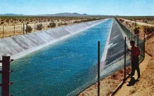 Postcard CA Southern California Colorado River Aqueduct 1950s Unused - Picture 1 of 1