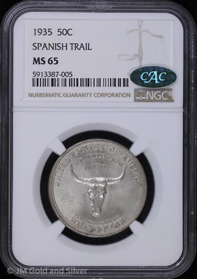 1935 Spanish Trail Commemorative Half Dollar NGC MS 65 CAC | Uncirculated - Image 1 of 4
