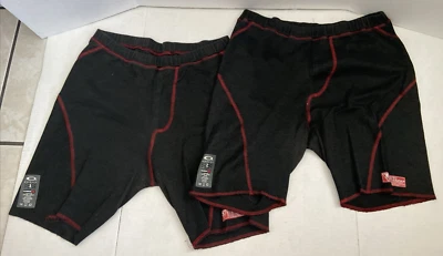 TWO Pairs Oakley Carbon X Made in USA Base Layer Shorts Size Large USED - Image 1 of 4