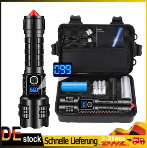 Taschenlampe LED Aufladbar USB Super Hell Fackel 10000Lumen Zoom Funktionen Akku - Bild 1 von 15