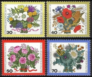 Berlín 1974, Surtax Welfare, conjunto de flores en muy buen estado montado, Mi 473-76 5 € - Imagen 1 de 1