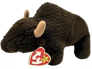 Ty Beanie Baby “Roam” the Buffalo (retirado) 1998 NUEVO con errores de etiqueta MUY RARO - Imagen 1 de 15