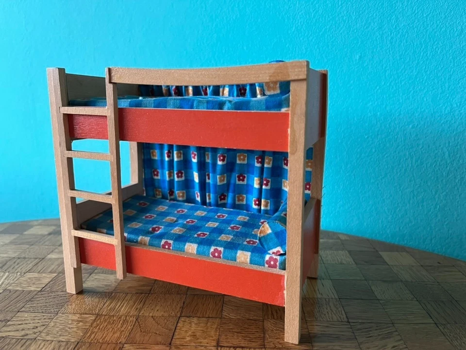 Etagenbett Kinderbett Bodo Hennig Puppenstube Puppenhaus 1:12 dollhouse bunk bed - Bild 1 von 4