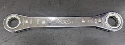 Llave de trinquete Martin RB-2022 5/8" y 11/16" doble extremo de caja 12 puntos EE. UU. Foto 1 de 2