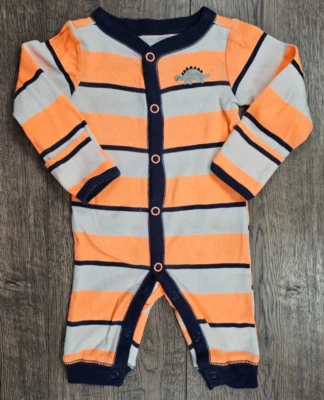 Baby Boy Clothes Carter's Newborn Bright Orange Dinosaur Outfit - Image 1 of 4