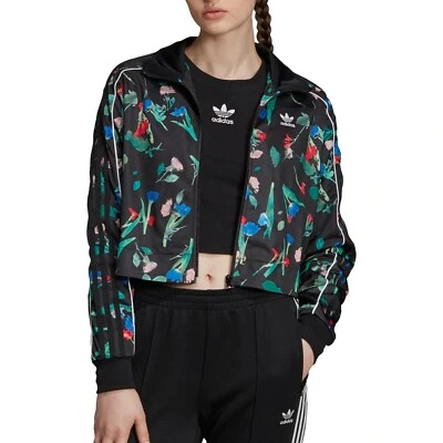 Adidas BELLISTA ALLOVER PRINT FLORAL Firebird Track Jacket superstar~Womens sz L — 第 1/4 张图片