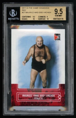 2011 en el juego Canadiana Red #37 Maurice Mad Dog Vachon BGS 9,5 ¡daño interno!  Foto 1 de 2