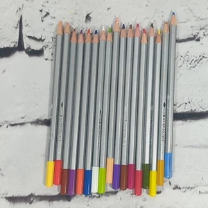 Colored Pencils Lot of 17 Water Soluble Art Supplies Used - Picture 1 of 3