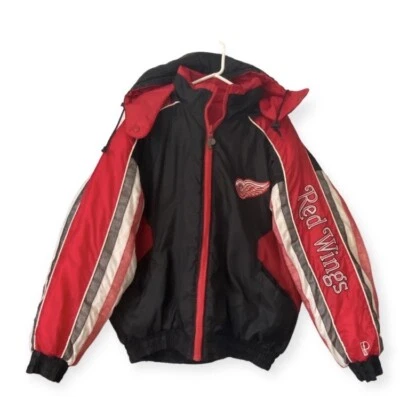 Vintage Detroit Red Wings Puffer Coat Mens XXL Reversible NHL Pro Player - Image 1 of 4