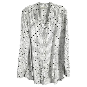 Jane and Delancey Übergröße 1X Oberteil Knopfleiste Bluse weiß schwarz gepunktet 1124 - Bild 1 von 11