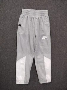Nike Size M Big Kids Gray and White Windbreaker Sweatpants Joggers Neutral - Picture 1 of 10