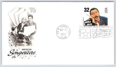 First Day Cover American Songwriters 09/11/1996 - Image 1 of 2