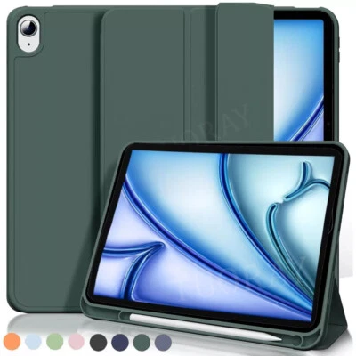 Smart Case For iPad 11/10/9/8th Pro Air 11 M3 2025 Air 6 5 4 with Pencil Holder - Image 1 of 4