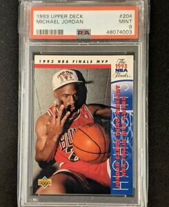 1993 UPPER Deck #204 Michael AIR JORDAN '93 NBA Finals MVP Graded MINT PSA 9 