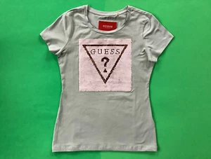 GUESS Los Angeles Women’s Short Sleeve T-Shirt Size SMALL Green w/White, Gold - Picture 1 of 12