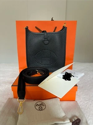 Hermes Evelyne TPM 16 Clemence Negro - Correa Dos Tonos Totalmente Nueva Foto 1 de 4