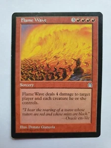 MTG Magic The Gathering Card Flame Wave Sorcery Red Stronghold 1998 - Picture 1 of 2