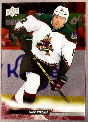 2022-23 Upper Deck Clear Cut Acetate #259 Nick Ritchie Arizona Coyotes - Image 1 of 2