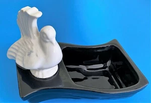 Vintage Shawnee Planter Black With A White Dove Figurine USA 2025 Bird  - Picture 1 of 2