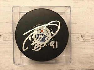 Drake Caggiula Signed Autographed Edmonton Oilers Hockey Puck c - Picture 1 of 1