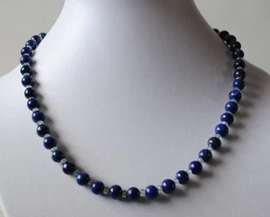 Collana con pietre di lapislazzuli e acquamarina - Foto 1 di 1