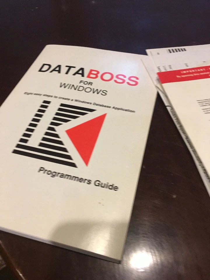 DATA BOSS FOR WINDOWS BY KEDWELL. DB APPLICATIONS DEVELOPMENT. Opened Never Used - Image 1 of 4