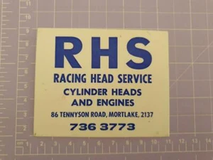 RHS Racing Head Service Sticker 8cm x 10cm approx As per image - Picture 1 of 1