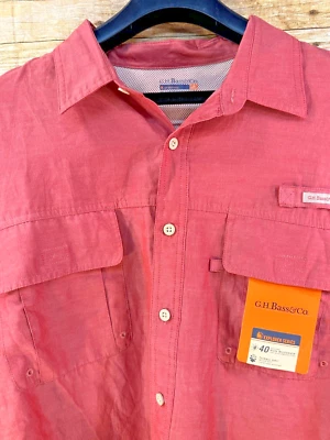 G.H. BASS & Co. SS BUTTON UP HIKING SHIRT EXPLORER SERIES MEN'S 2XL RED ⭐️$60NWT - Image 1 of 4