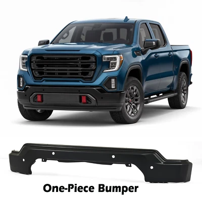 BLACK FRONT BUMPER FACE BAR FIT FOR 2019 2020 2021 GMC SIERRA 1500 W/ PARK - Imagem 1 de 4